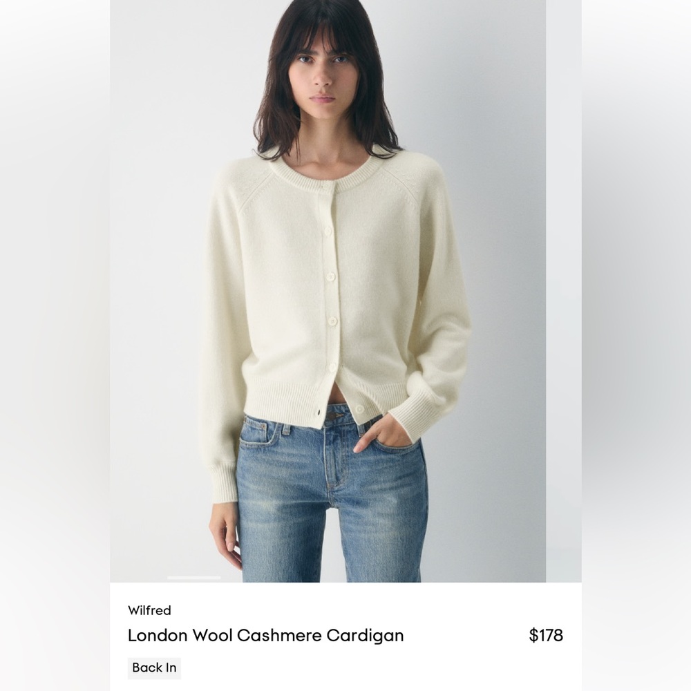 Wilfred London Wool Cashmere Cardigan